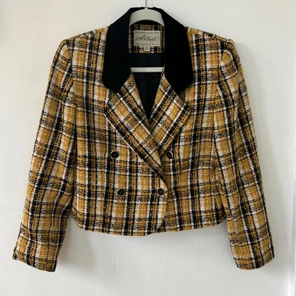 Plaid Wool Lord And Taylor Womens Blazers Blazer Lord And Taylor